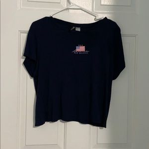 Dark blue Crop Top